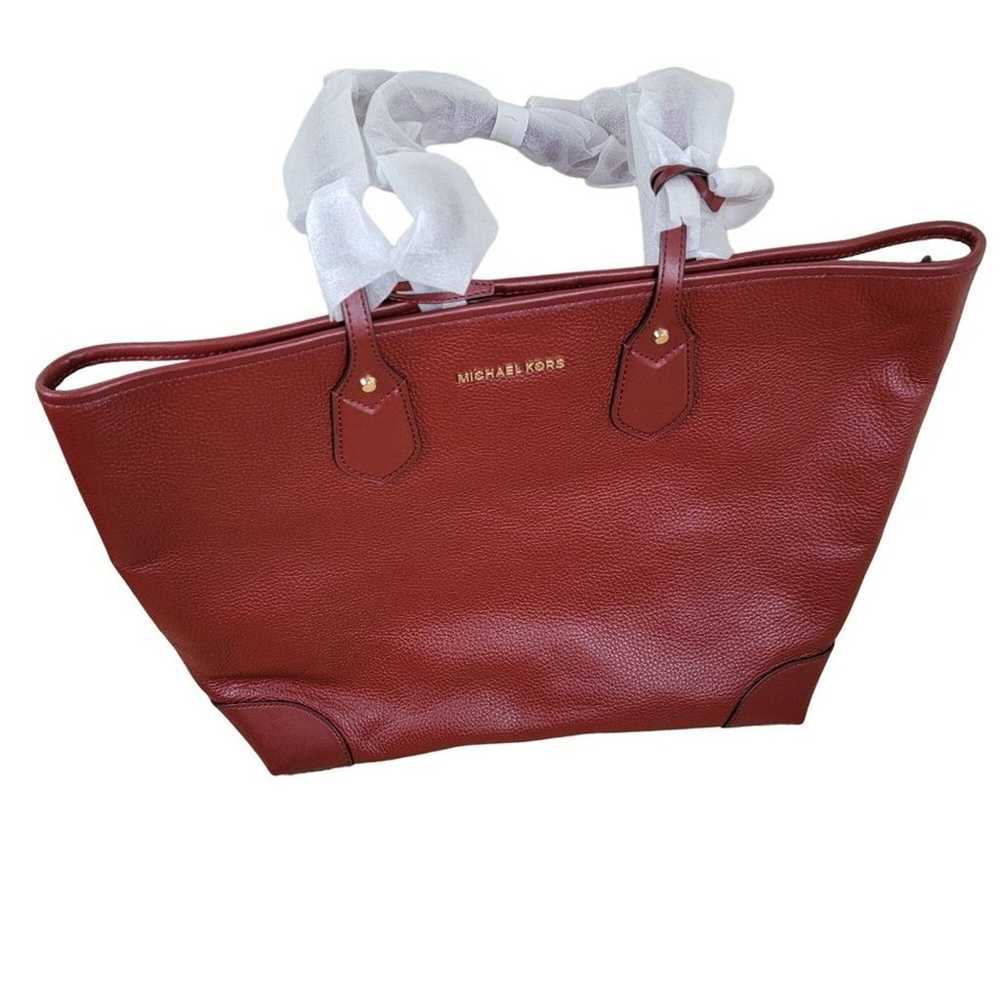 Michael Kors Extra Large Burgundy Leather Saylor … - image 2