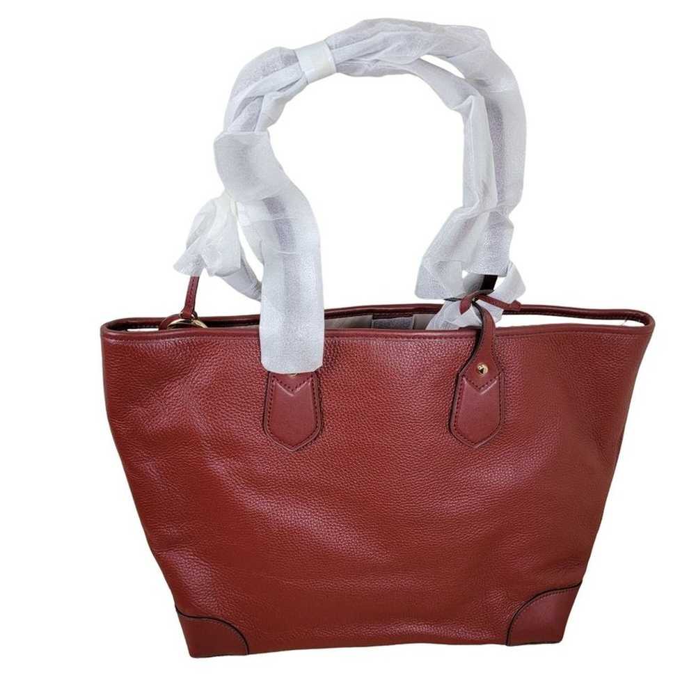 Michael Kors Extra Large Burgundy Leather Saylor … - image 3