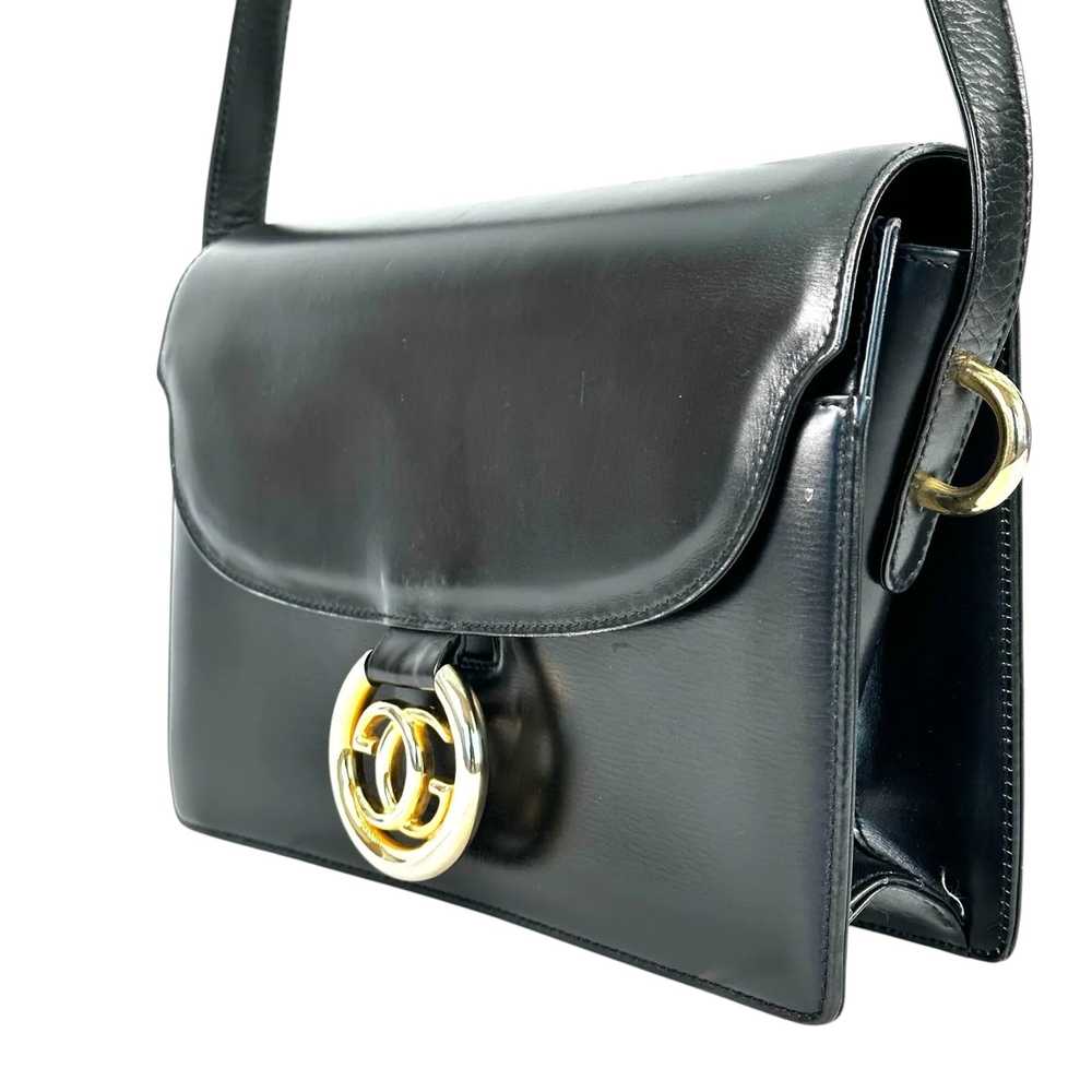 1970's Gucci Black Leather Handbag - image 8