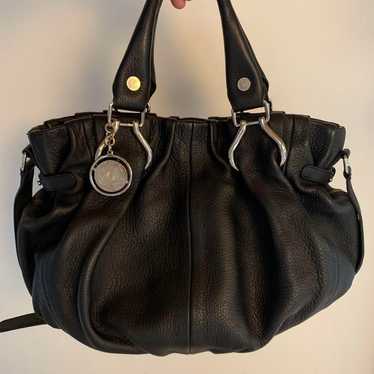 CELINE Triomphe handbag 2way shoulder bag black