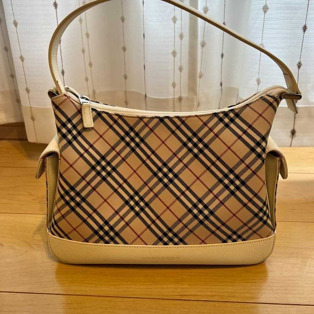 【BURBERRY】Nova Check ★ One Shoulder Handbag (Whit… - image 1