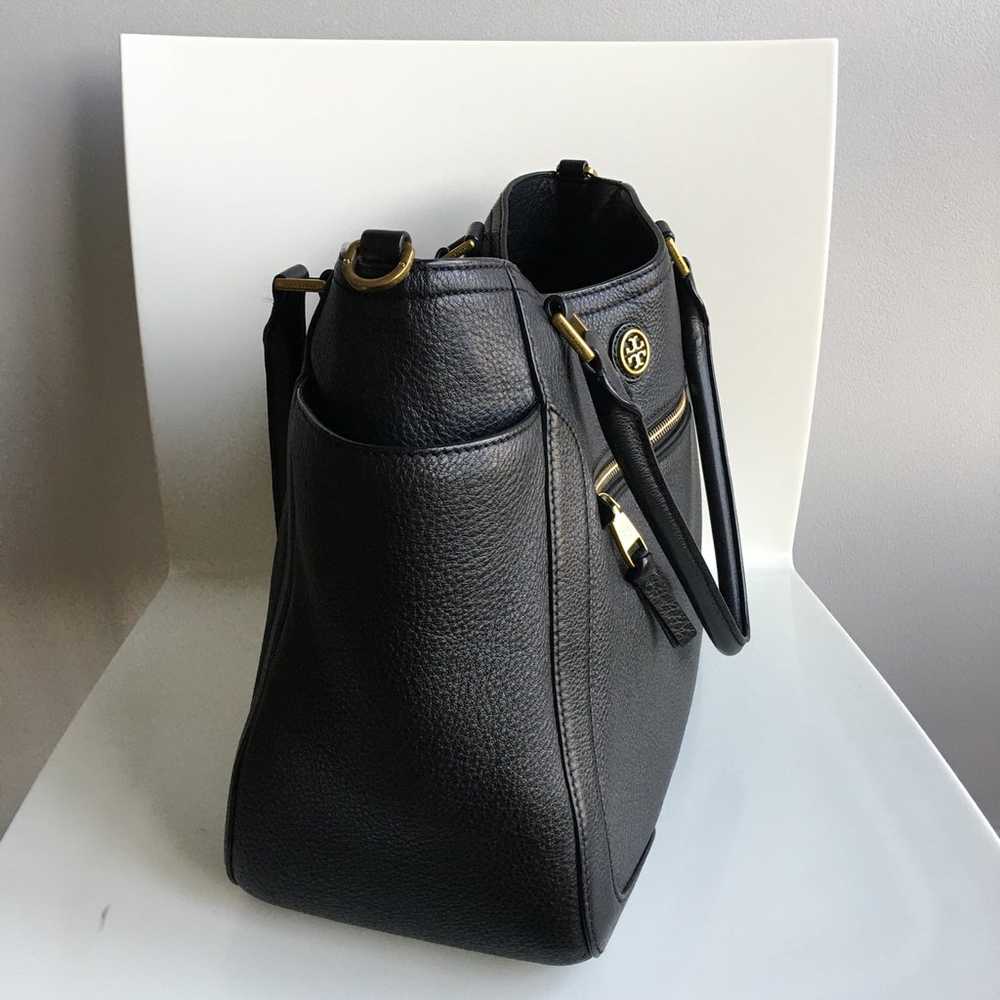 Tory Burch Black Pebbled Satchel Crossbody Should… - image 5