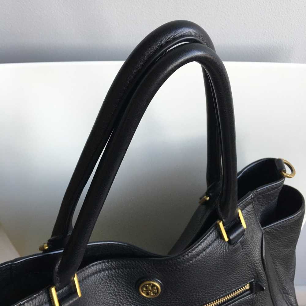 Tory Burch Black Pebbled Satchel Crossbody Should… - image 7