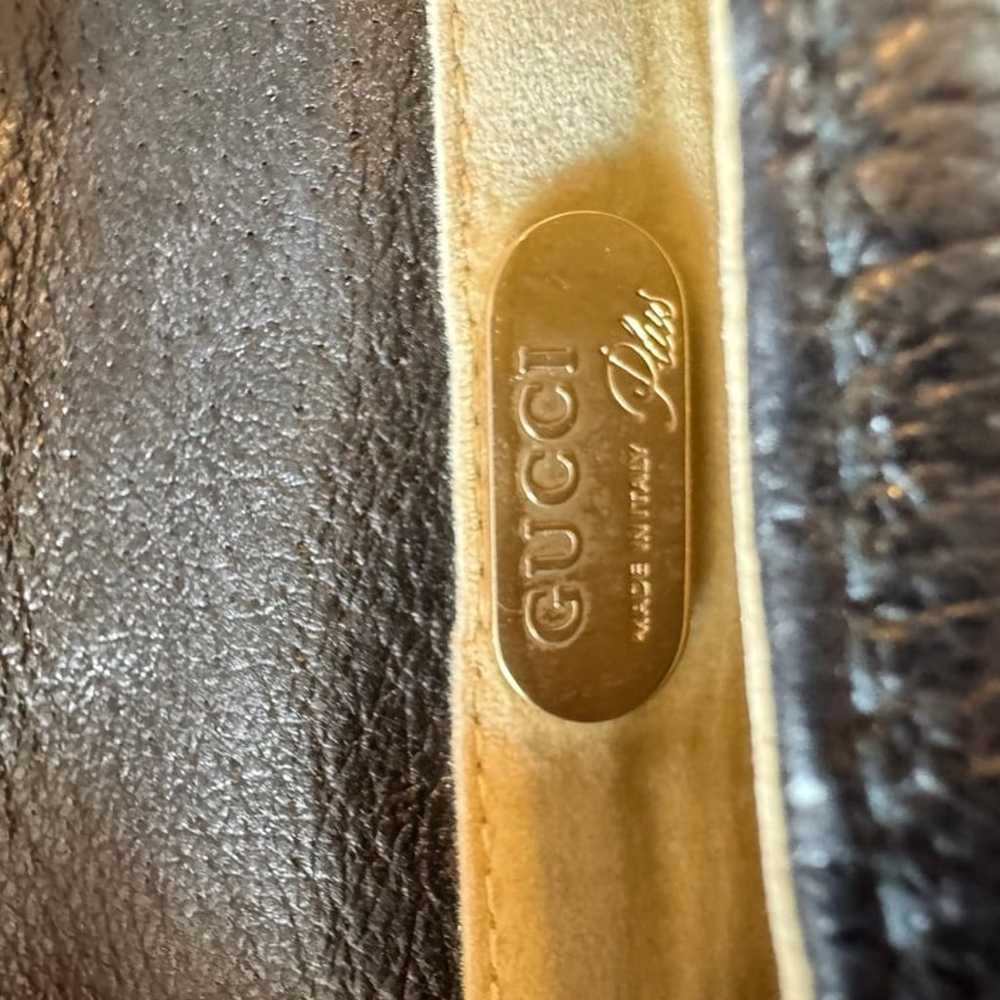 Vintage Gucci Handbag, Small, Black & Tan Crossbo… - image 3