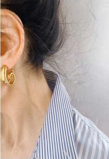 gold plated hoop on hoop earrings by Butler