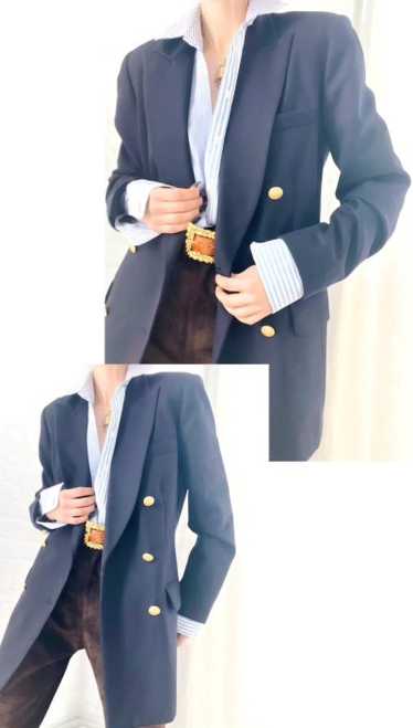 navy wool blazer