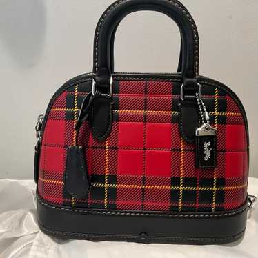 Coach Revel 24 in Red Plaid - image 1