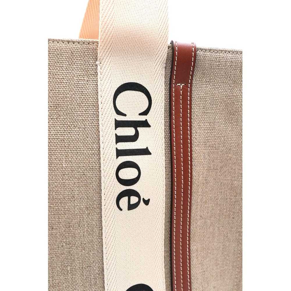 Chloé Woody linen tote - image 10