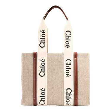 Chloé Woody linen tote - image 1