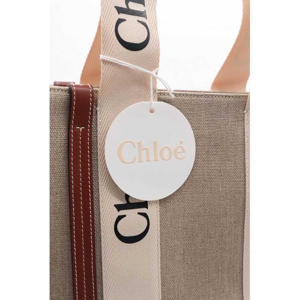 Chloé Woody linen tote - image 6