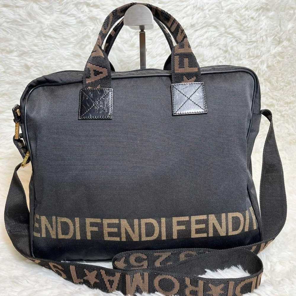 Rare FENDI Canvas 2-way Shoulder Bag Old - image 2