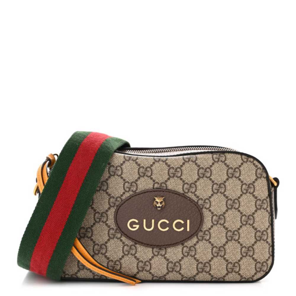 GUCCI GG Supreme Monogram Web Neo Vintage Shoulde… - image 1