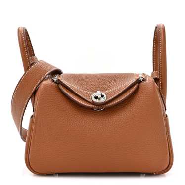 HERMES Taurillon Clemence Mini Lindy 20 Gold