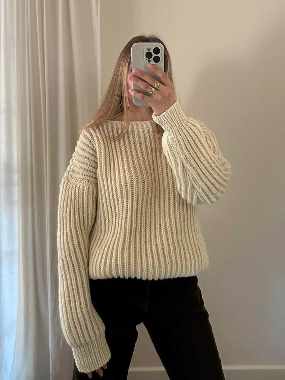 Vintage Boatneck Cream Knit - image 1