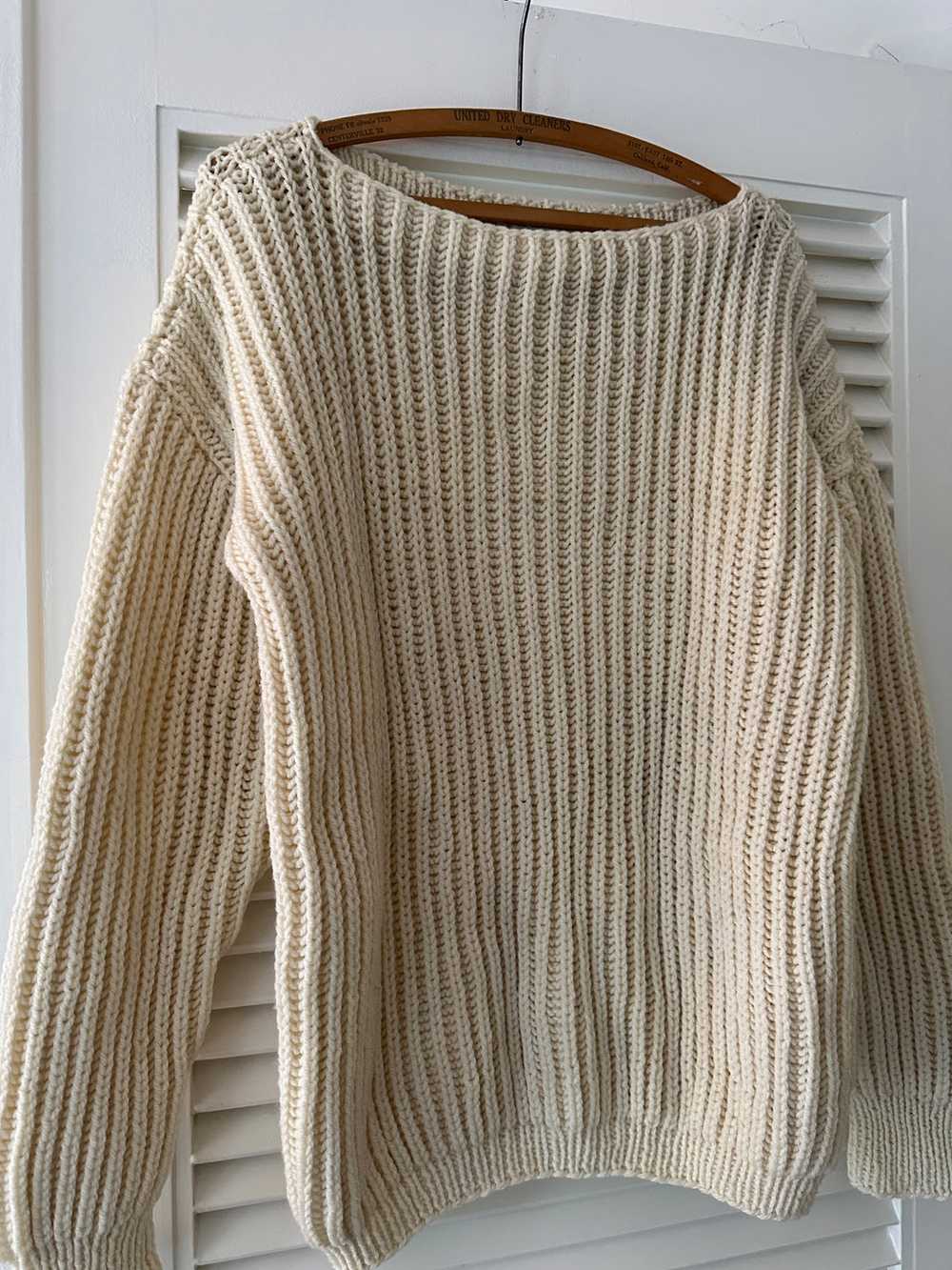 Vintage Boatneck Cream Knit - image 4