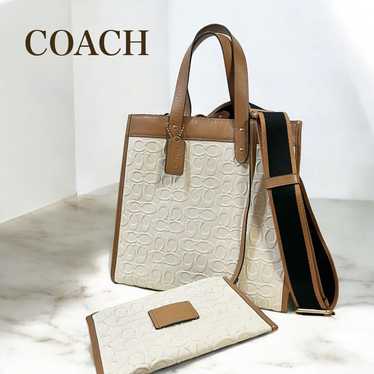 【Extremely high quality】Coach tote bag with 2-way 