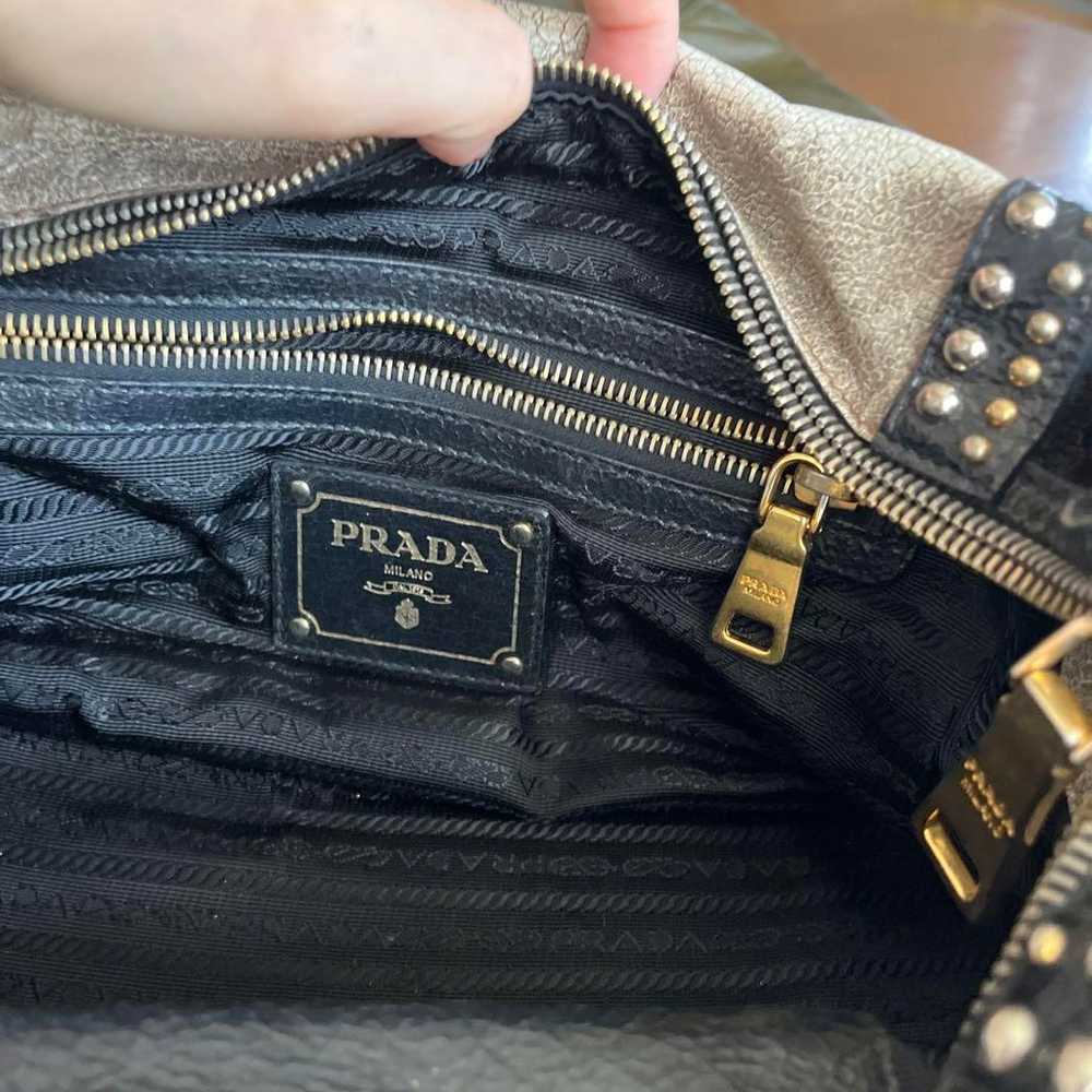 PRADA Genuine Leather Bag Rare Design - image 6