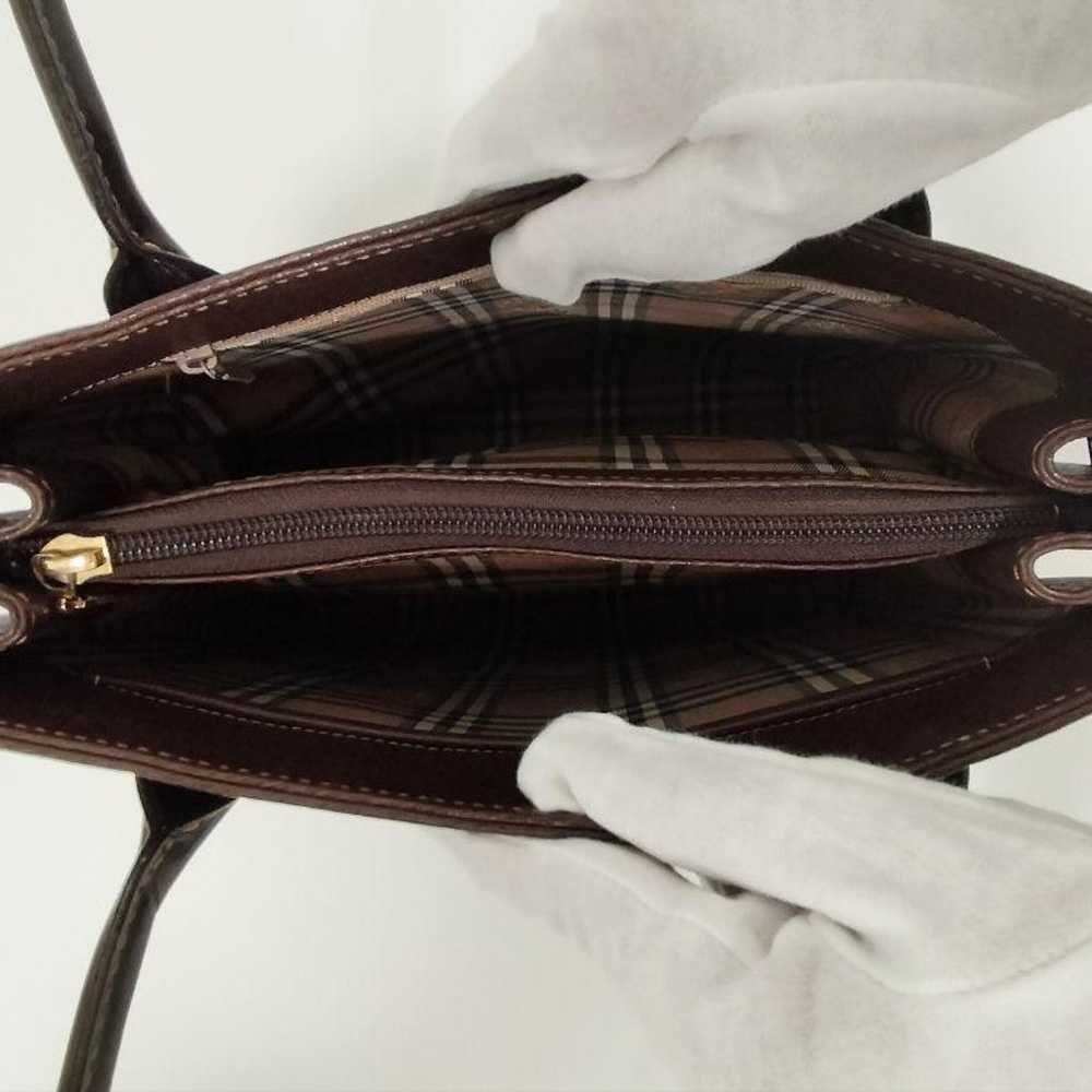 【Great condition】BURBERRY Nova Check Leather Tote… - image 12