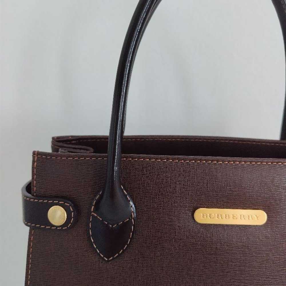 【Great condition】BURBERRY Nova Check Leather Tote… - image 5