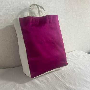 ★Ultra Rare Color★ Celine Tote Bag Fabric Leather… - image 1