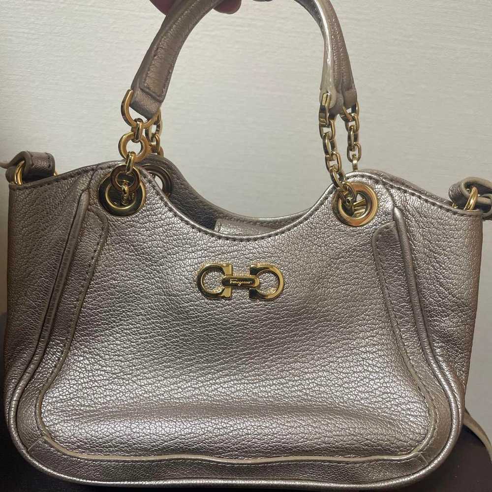 Ferragamo silver 2way bag - image 1