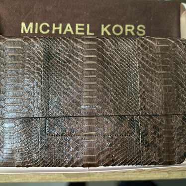 Michael Kors COLLECTION python clutch