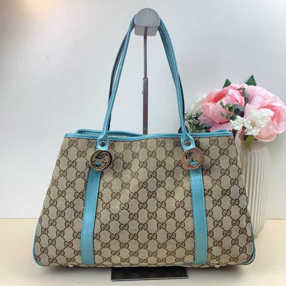 GUCCI Cloth Tote Shoulder Bag - image 5