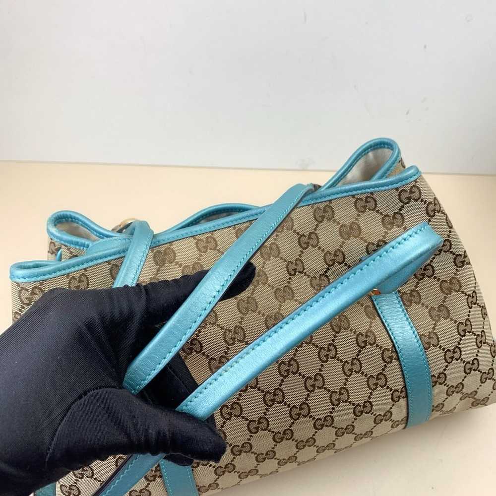 GUCCI Cloth Tote Shoulder Bag - image 9