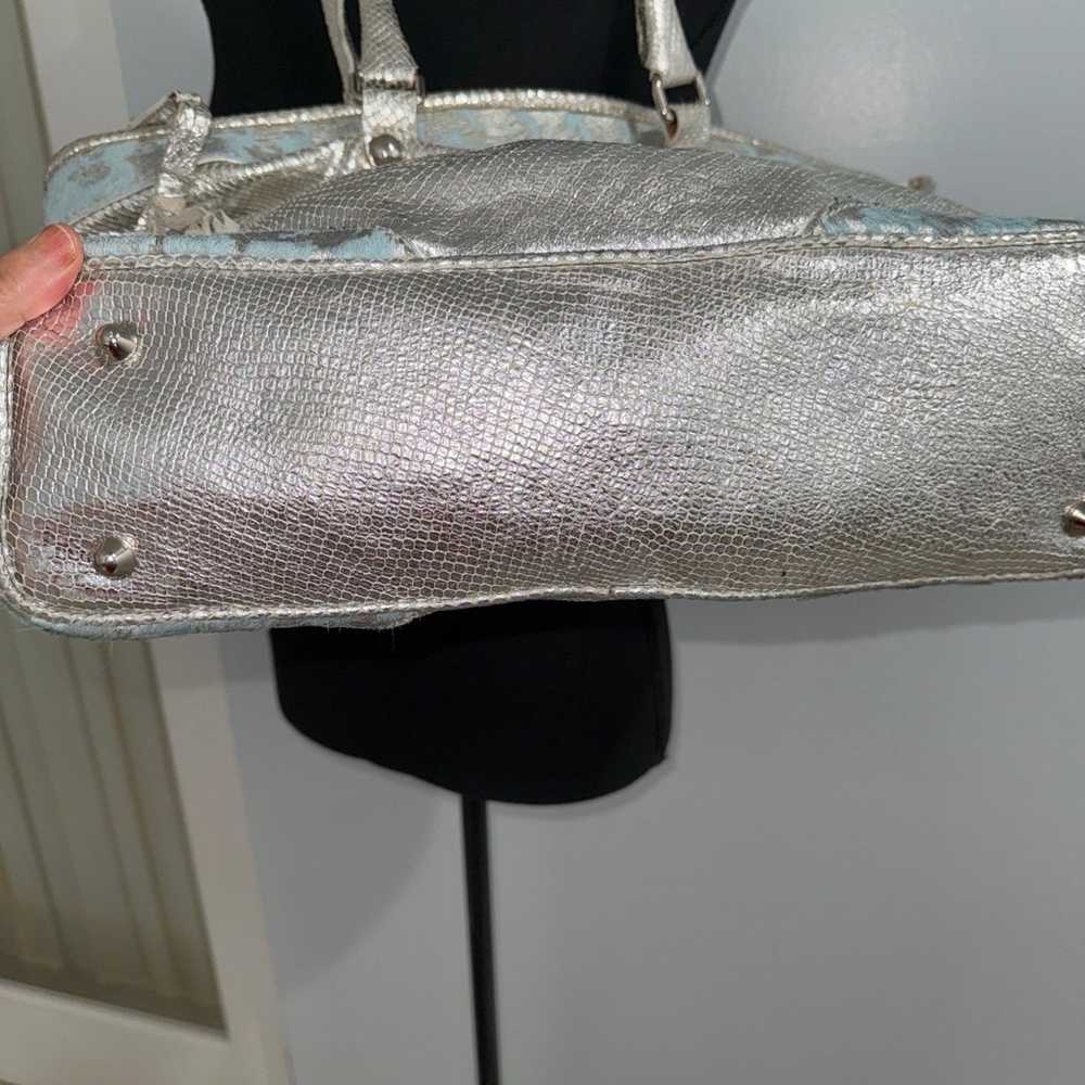 Policati silver Italian leather hobo bag - image 6