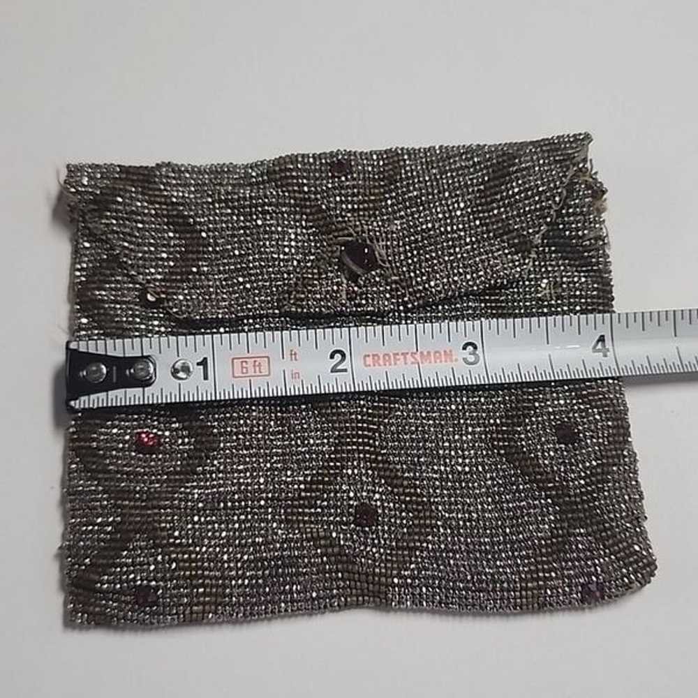 Vintage Coin Purse Beaded Seed Beads Small Red Rh… - image 11