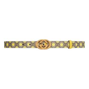 Gucci Interlocking Buckle leather belt