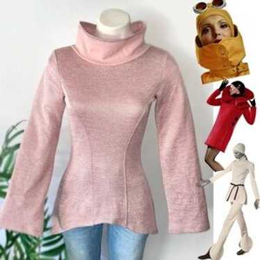 R E T R O :: Mod Space Age Metallic Structured Kn… - image 1