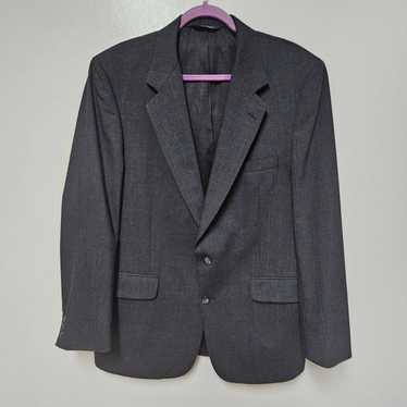 Halston Two Button Gray Mens Suit Jacket Made in … - image 1