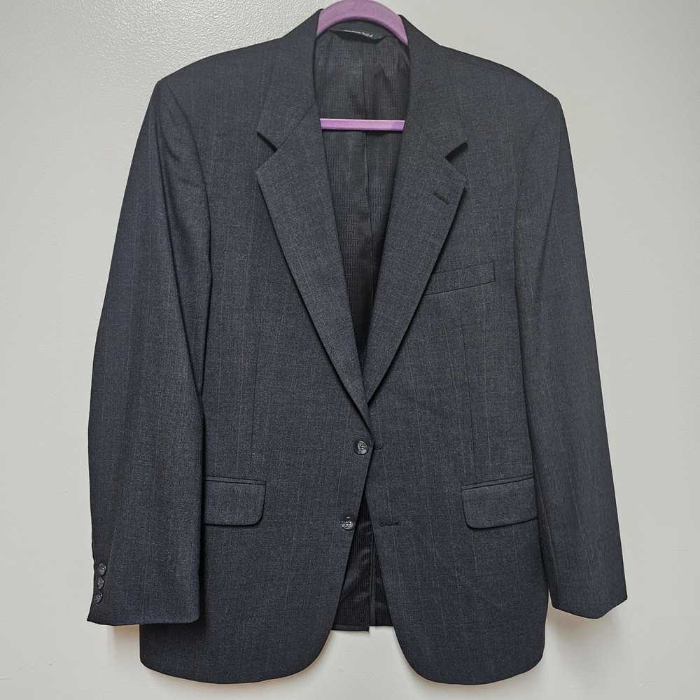 Halston Two Button Gray Mens Suit Jacket Made in … - image 2