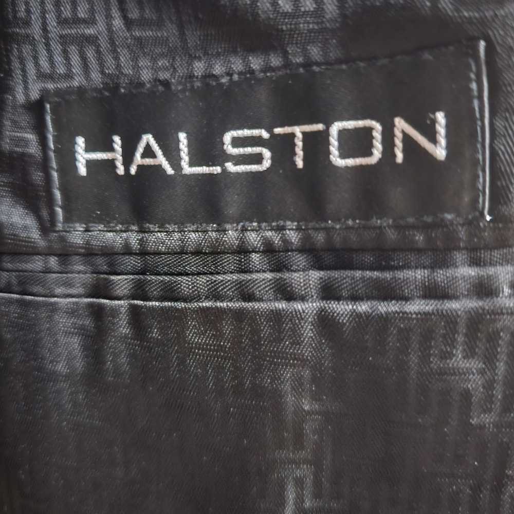 Halston Two Button Gray Mens Suit Jacket Made in … - image 4