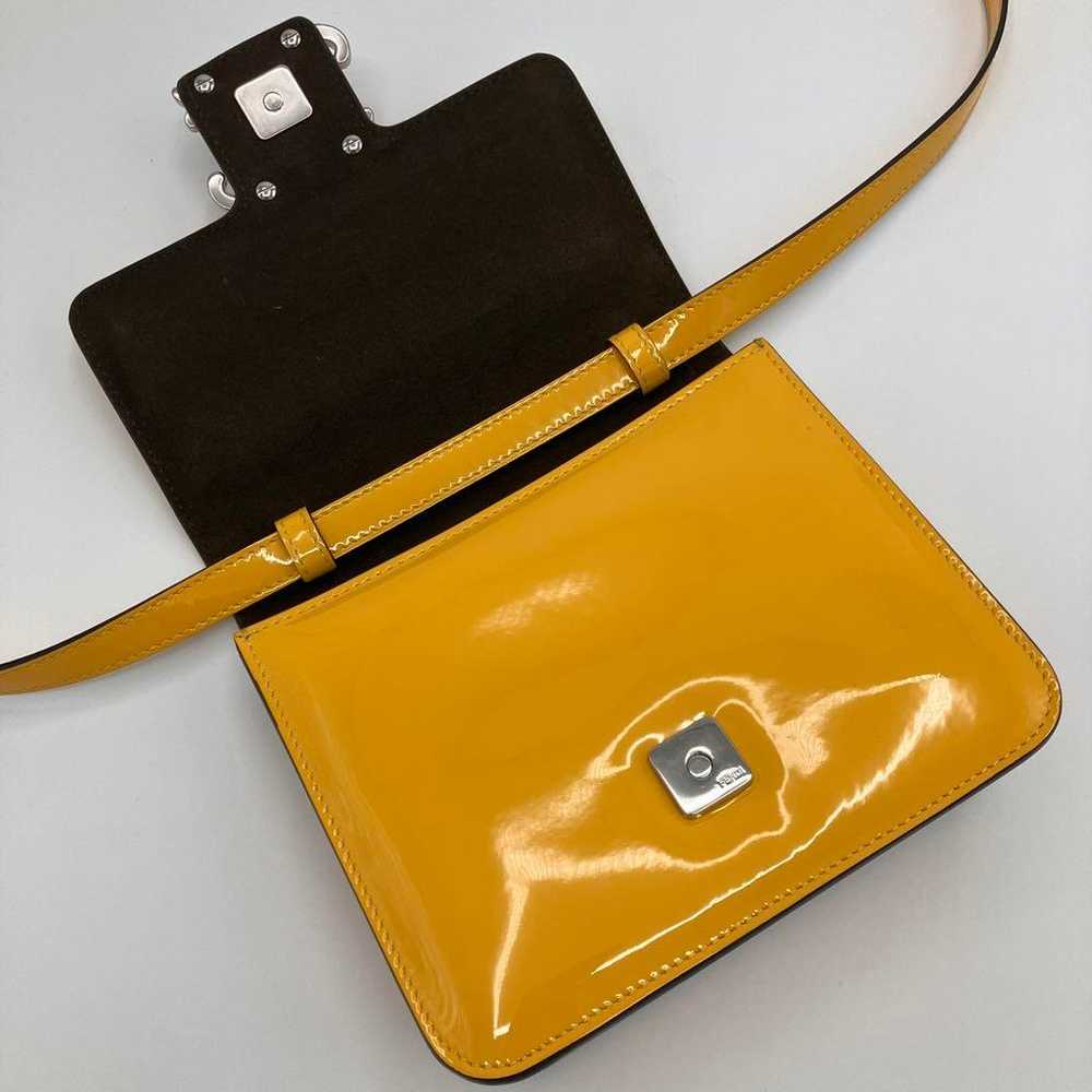 FENDI Calligraphy Enamel Shoulder Bag Yellow - image 8