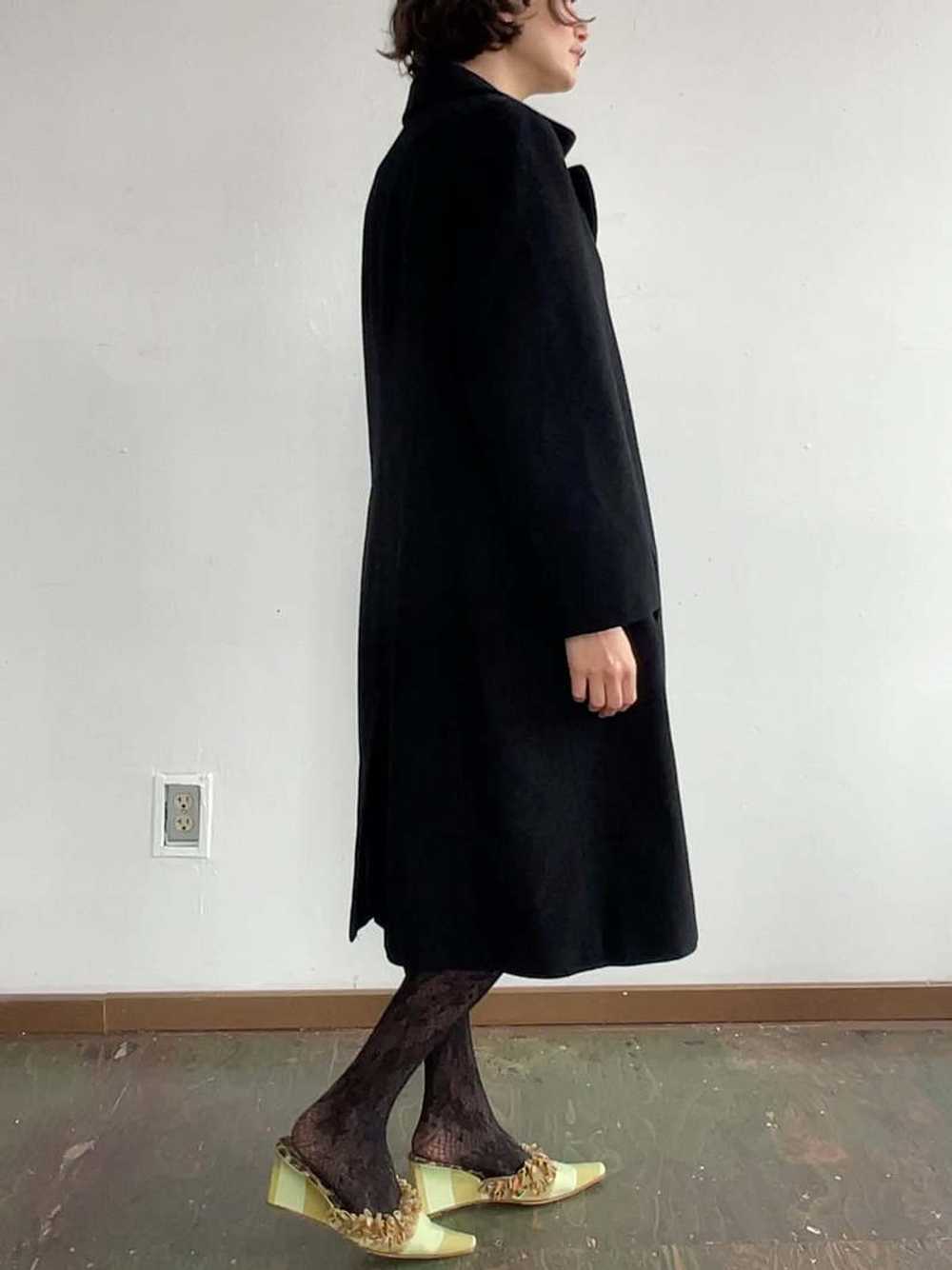 Vintage Classic Cashmere Blend Coat - Black - image 2