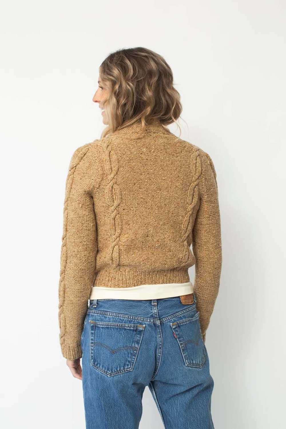 Vintage Cropped Knit Cardigan - image 4