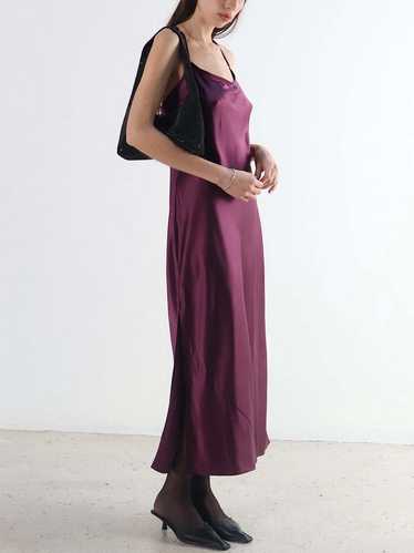 Vintage August Silk Plum Slip Dress