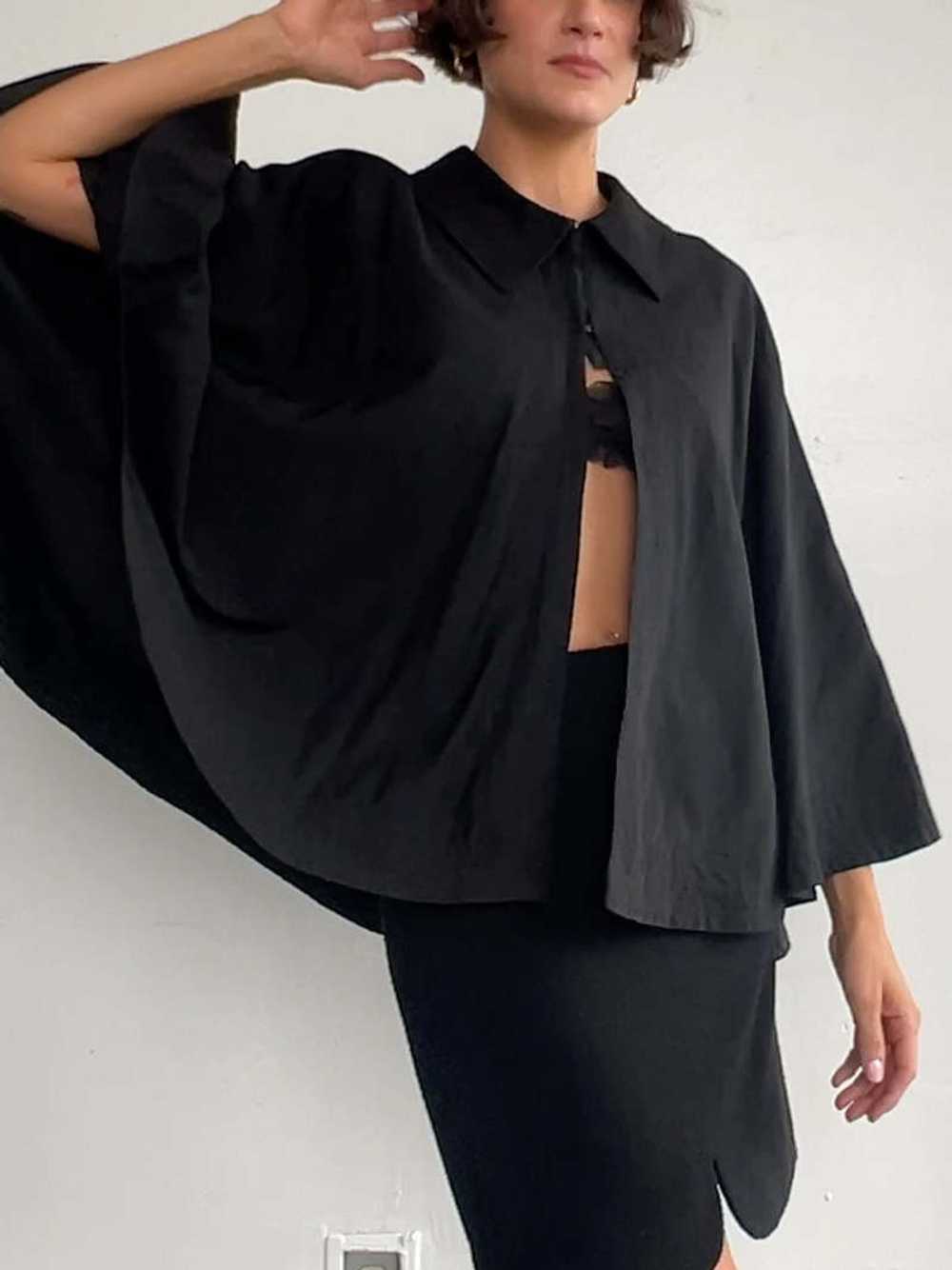 Vintage Victorian Wool Cape - Black - image 1