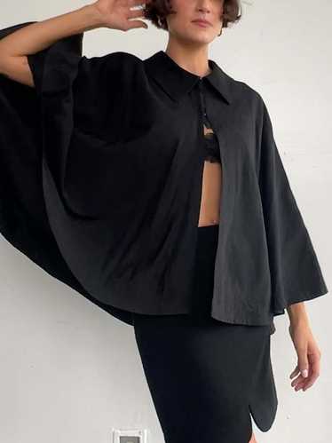 Vintage Victorian Wool Cape - Black - image 1