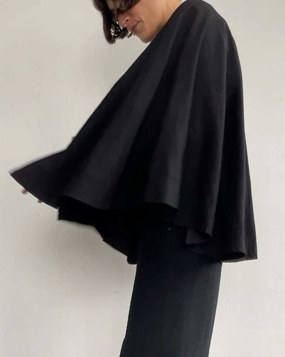 Vintage Victorian Wool Cape - Black - image 3