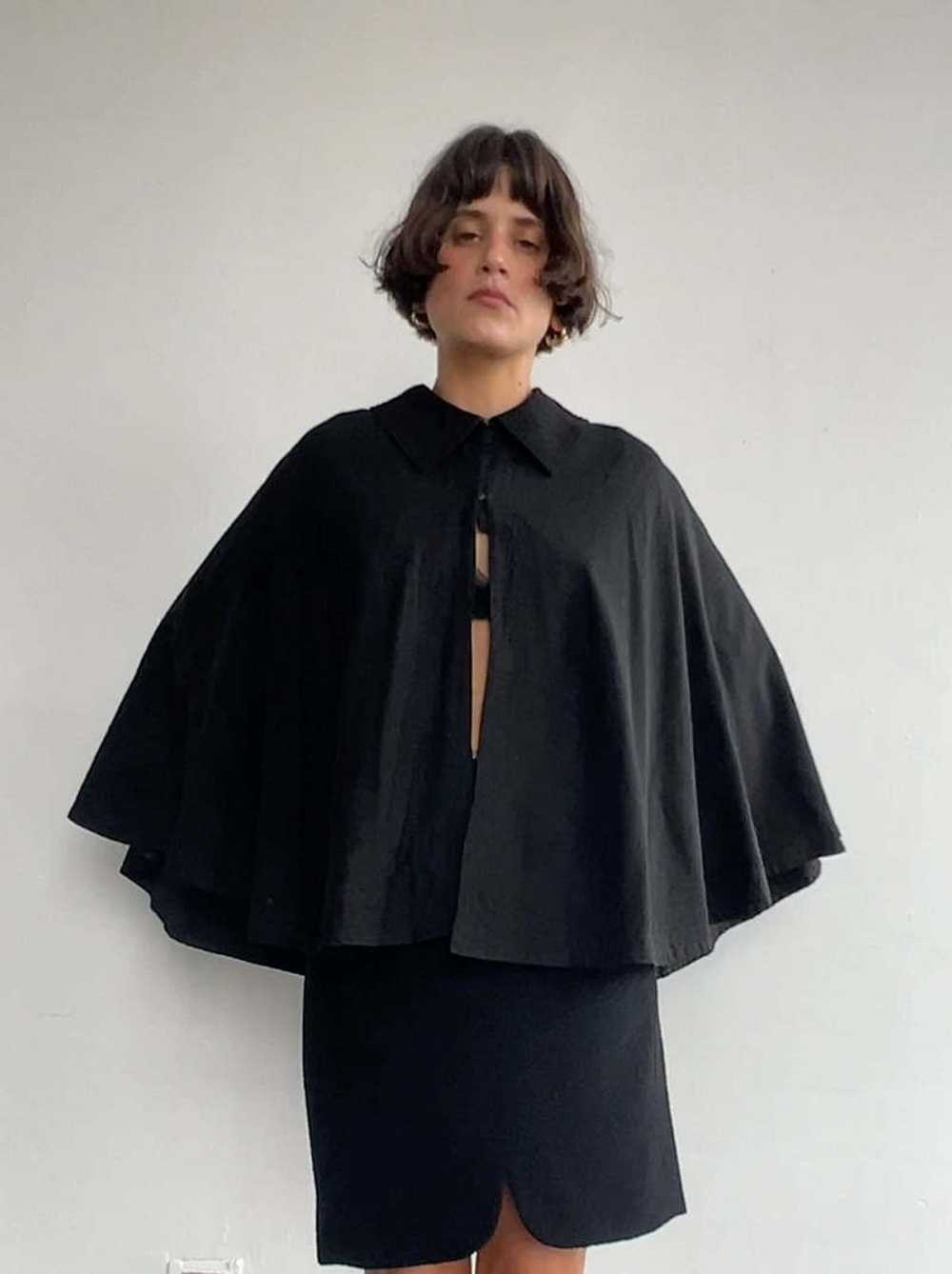 Vintage Victorian Wool Cape - Black - image 4