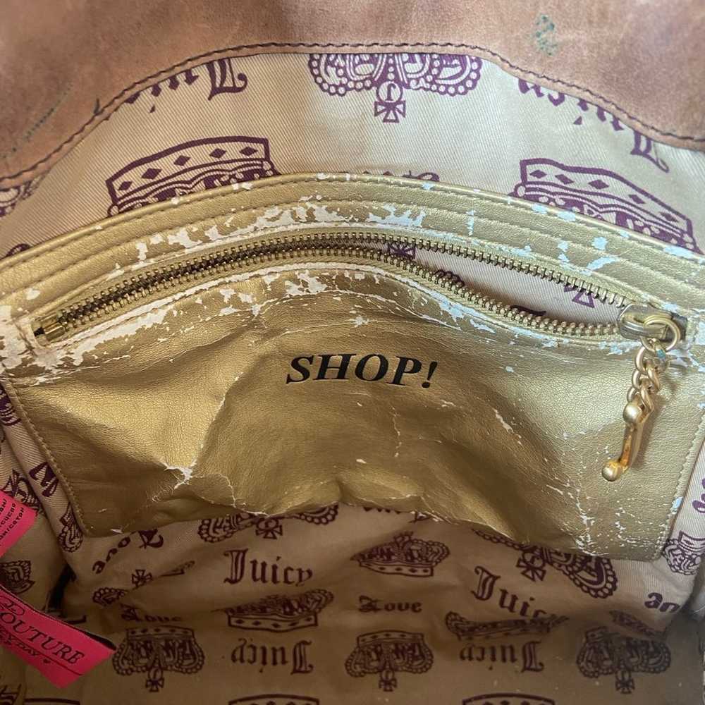 Rare Vintage Juicy Couture Bag Purse velvet pink … - image 12