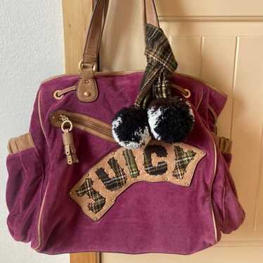 Rare Vintage Juicy Couture Bag Purse velvet pink … - image 1