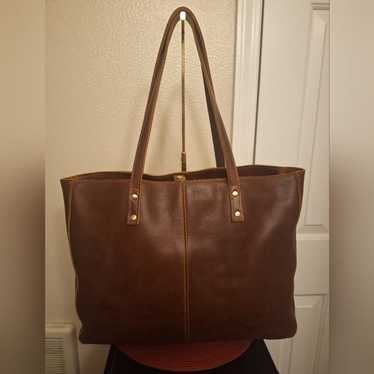 Kattee vintage cowhide large leather shoulder bag