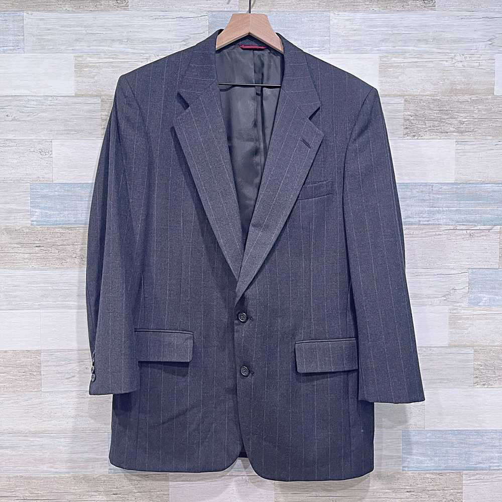 Jos. A. Bank Jos A Bank Flannel Striped Suit Gray… - image 2