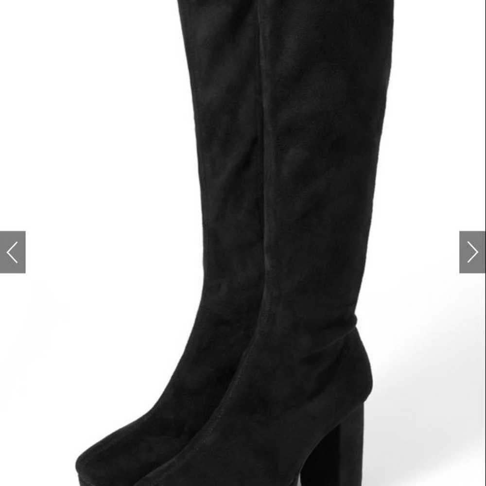 GRL Chunky Heel Long Boots - image 1