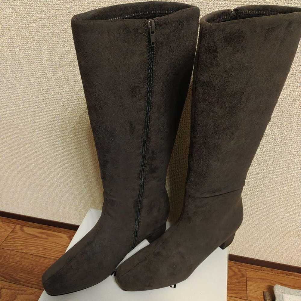 heal me New Suede Gray JU Long Boots 24.5cm - image 1