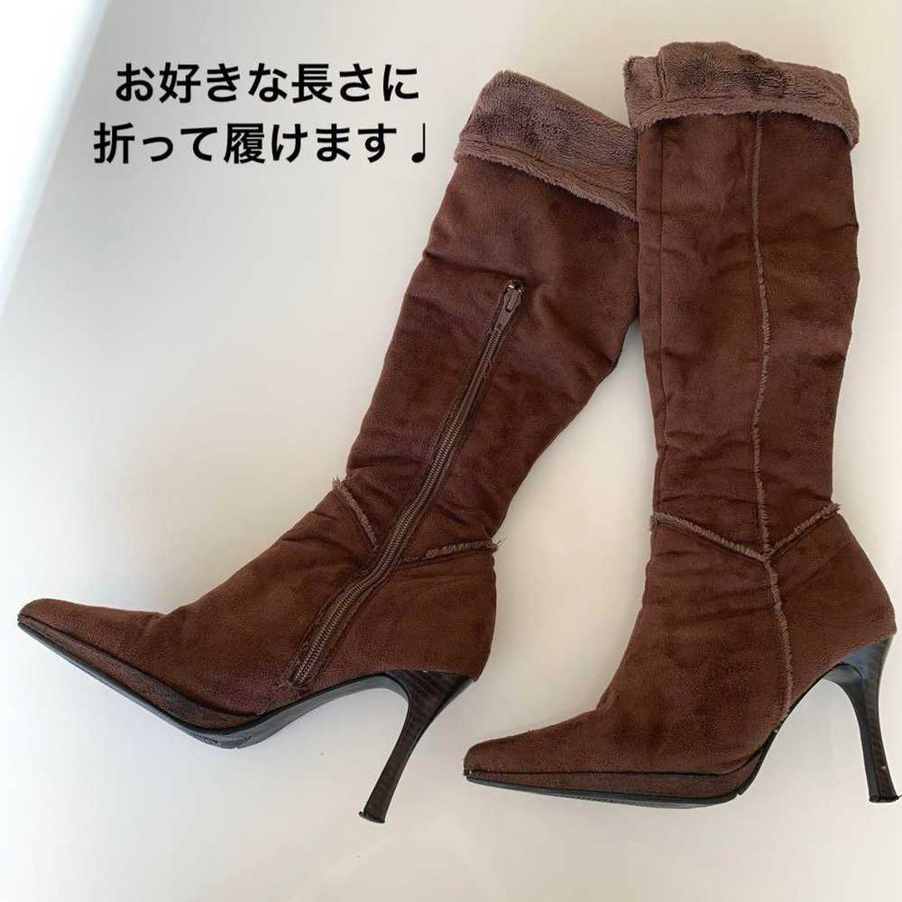 Esperanza Long Boots Suede Boa Brown S (22~22.5cm) - image 7